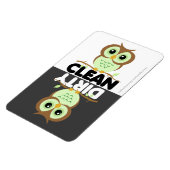 Flexible Cute Green Owl Lave-vaisselle Magnet (Côté Gauche)