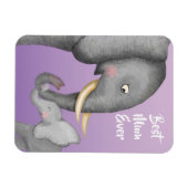 Flexible Cute mother & baby elephant magnet (Horizontal)