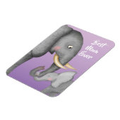 Flexible Cute mother & baby elephant magnet (Côté Gauche)