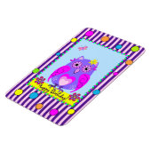 Flexible Cute Owl Joyeux Anniversaire texte Photo Magnet (Côté Gauche)