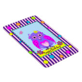 Flexible Cute Owl Joyeux Anniversaire texte Photo Magnet (Côté Droit)