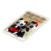 Flexible Cute Panda Bears Couple Anniversaire Magnet (Côté Gauche)