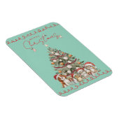 Flexible Cute Pets Christmas Magnet on Aqua Background (Côté Droit)