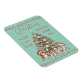 Flexible Cute Pets Watercolour Family Christmas Magnet (Côté Droit)