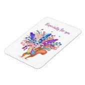 Flexible Cute red squirrel with flowers magnet (Côté Gauche)