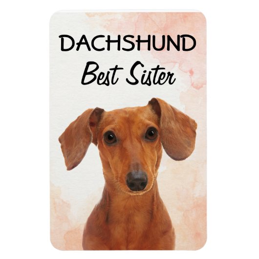 Flexible Dachshund Best Sister Magnet (Vertical)