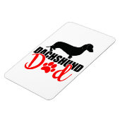 Flexible Dachshund Papa 4x6 Magnet (Côté Gauche)