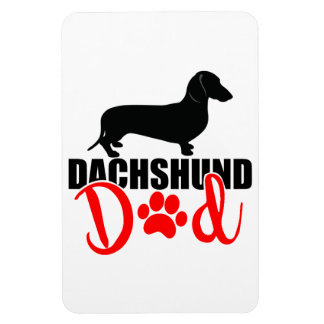 Flexible Dachshund Papa 4x6 Magnet