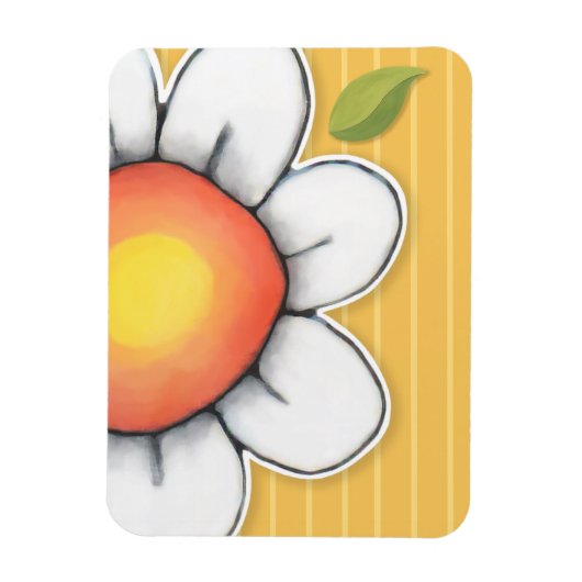 Flexible Daisy Joy jaune Premium Magnet (Vertical)
