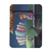 Flexible Dame au chat dans le parc Magnet (Vertical)