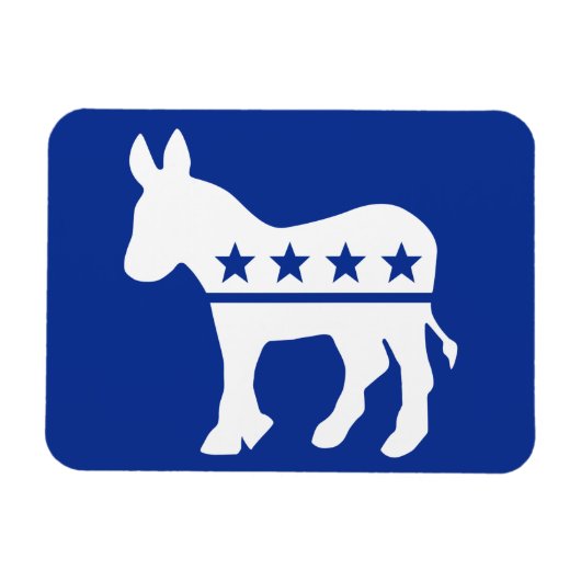 Flexible Démocrate Donkey Premium Magnet (Horizontal)