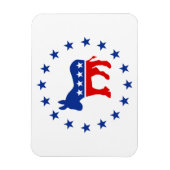 Flexible Démocrate Donkey Premium Magnet (Vertical)