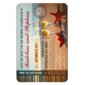 Flexible destination de plage au coucher du soleil Magnet R (Vertical)