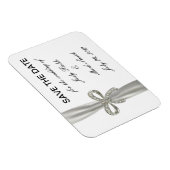 Flexible Diamond Bow Wedding Enregistrer La Date Magnet (Côté Droit)