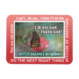 Flexible Dieu merci slogans papillons Magnet