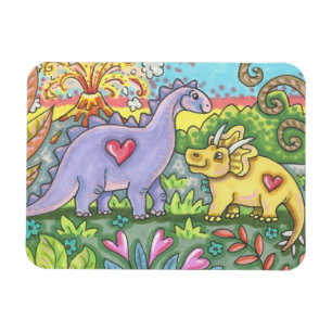 FLEXIBLE DINOSAUR VALENTINE MAGNET PRÉHISTORIQUE
