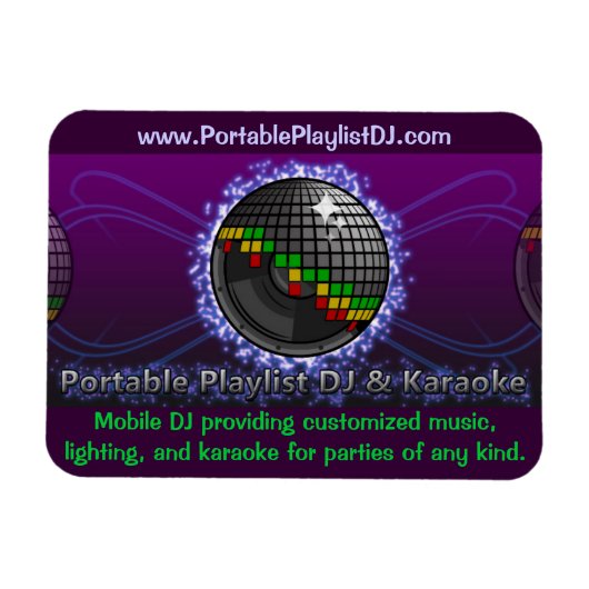 Flexible DJ Business Magnet (Horizontal)