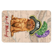 Flexible Dogue de Bordeaux Pirate Magnet (Horizontal)