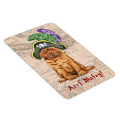 Flexible Dogue de Bordeaux Pirate Magnet (Côté Droit)