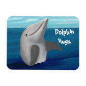 Flexible Dolphin Hugs Ocean Premium Magnet (Horizontal)
