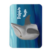 Flexible Dolphin Hugs Ocean Premium Magnet (Vertical)