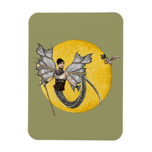 Flexible Dragon Goddess Vinyl Magnet (Vertical)