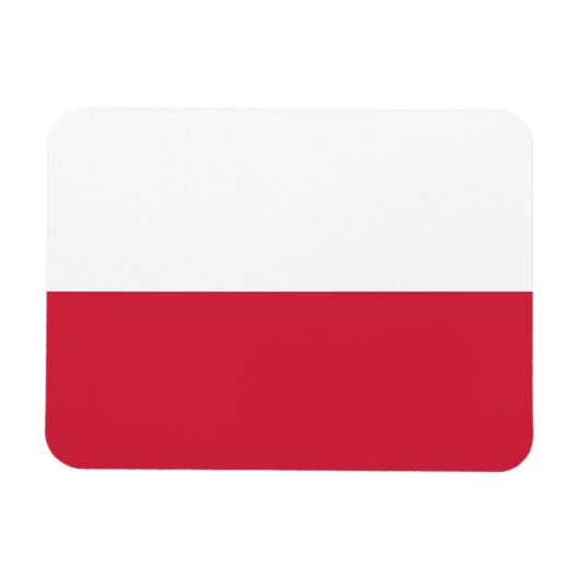 Flexible Drapeau de la Pologne Premium Flex Magnet (Horizontal)