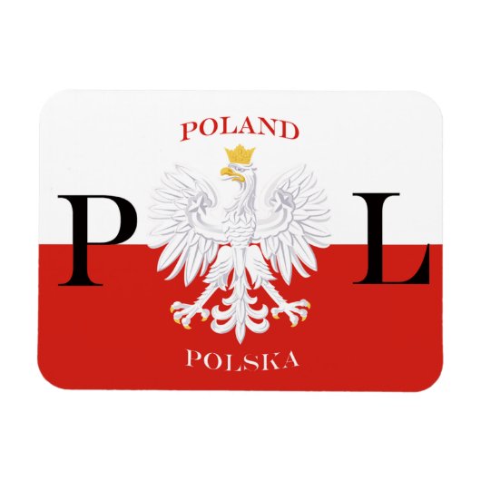 Flexible Drapeau de Pologne Polska Premium Flex Magnet (Horizontal)