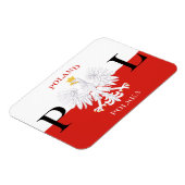 Flexible Drapeau de Pologne Polska Premium Flex Magnet (Côté Gauche)