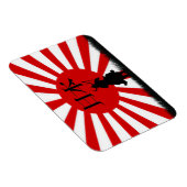 Flexible Drapeau japonais & Samurai guerrier Nippon Magnet (Côté Droit)