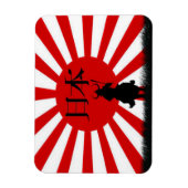 Flexible Drapeau japonais & Samurai guerrier Nippon Magnet (Vertical)