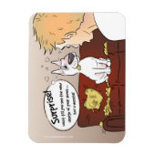 Flexible Drôle Bull Terrier Cartoon Magnet Fridge (Vertical)