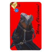Flexible Drôle Cheval de Noël Premium Flexi Magnet (Vertical)