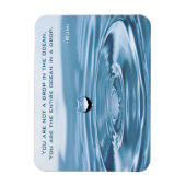 Flexible Drop in the Ocean, Inspiring Rumi Quote Magnet (Vertical)