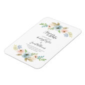 Flexible Dusty Blue et Blush Wedding Save the Date Magnet (Côté Gauche)
