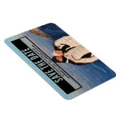 Flexible Ebony Modern Cut Out Save the Date Magnet (Côté Droit)