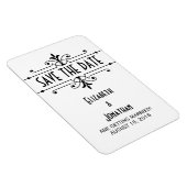 Flexible Ebony v2 Fancy Ornamental Save the Date Magnet (Côté Droit)