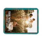 Flexible Élégant Cuivre Et Magnet photo Turquoise (Horizontal)