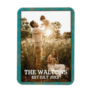 Flexible Élégant Cuivre Et Magnet photo Turquoise