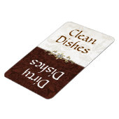 Flexible Élégant Lave-vaisselle Brown et ivoire Magnet (Côté Gauche)