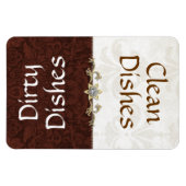 Flexible Élégant Lave-vaisselle Brown et ivoire Magnet (Horizontal)