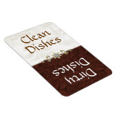 Flexible Élégant Lave-vaisselle Brown et ivoire Magnet (Côté Droit)