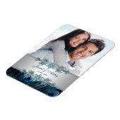 Flexible Elégant Magnet Réservez la date photo Peacock (Côté Gauche)