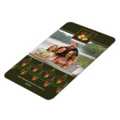 Flexible Élégant or vert joyeux Noël magnet photo (Côté Gauche)