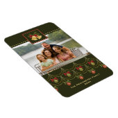 Flexible Élégant or vert joyeux Noël magnet photo (Côté Droit)