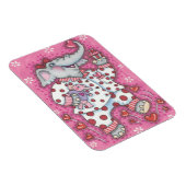 Flexible Elephant amour rose VALENTINE MAGNET (Côté Droit)