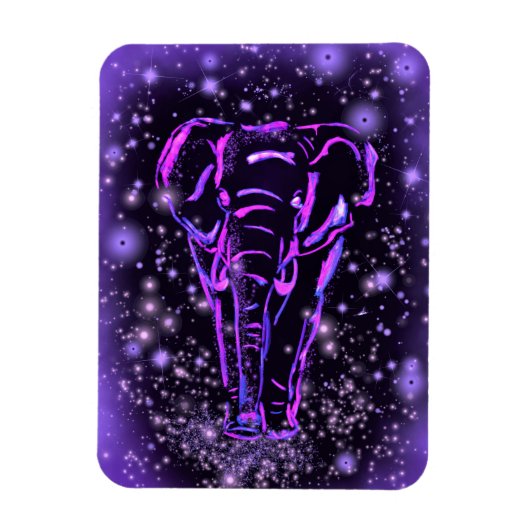 Flexible Elephant Magnet Marcher À La Nuit étoilée (Vertical)