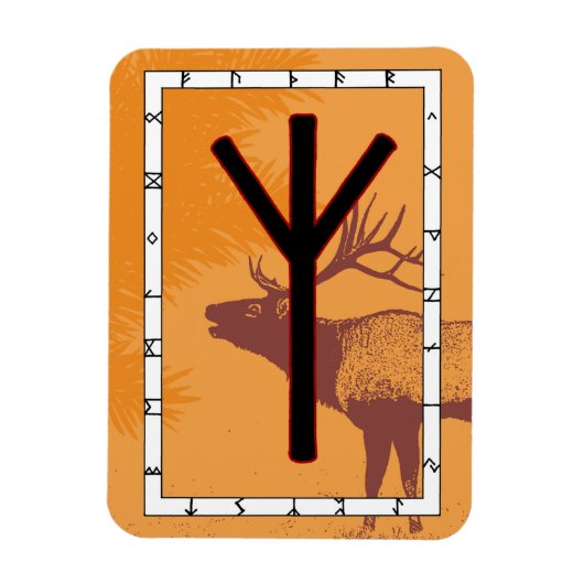 Flexible Elhaz Rune Magnet - Protection ! (Vertical)