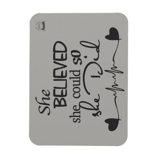 Flexible Elle Croyait Fridge Magnet (Vertical)