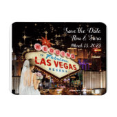 Flexible Enregistrer la date Las Vegas Mariage Magnet (Horizontal)